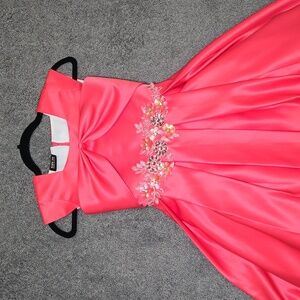 Elegant Pink Satin Dress